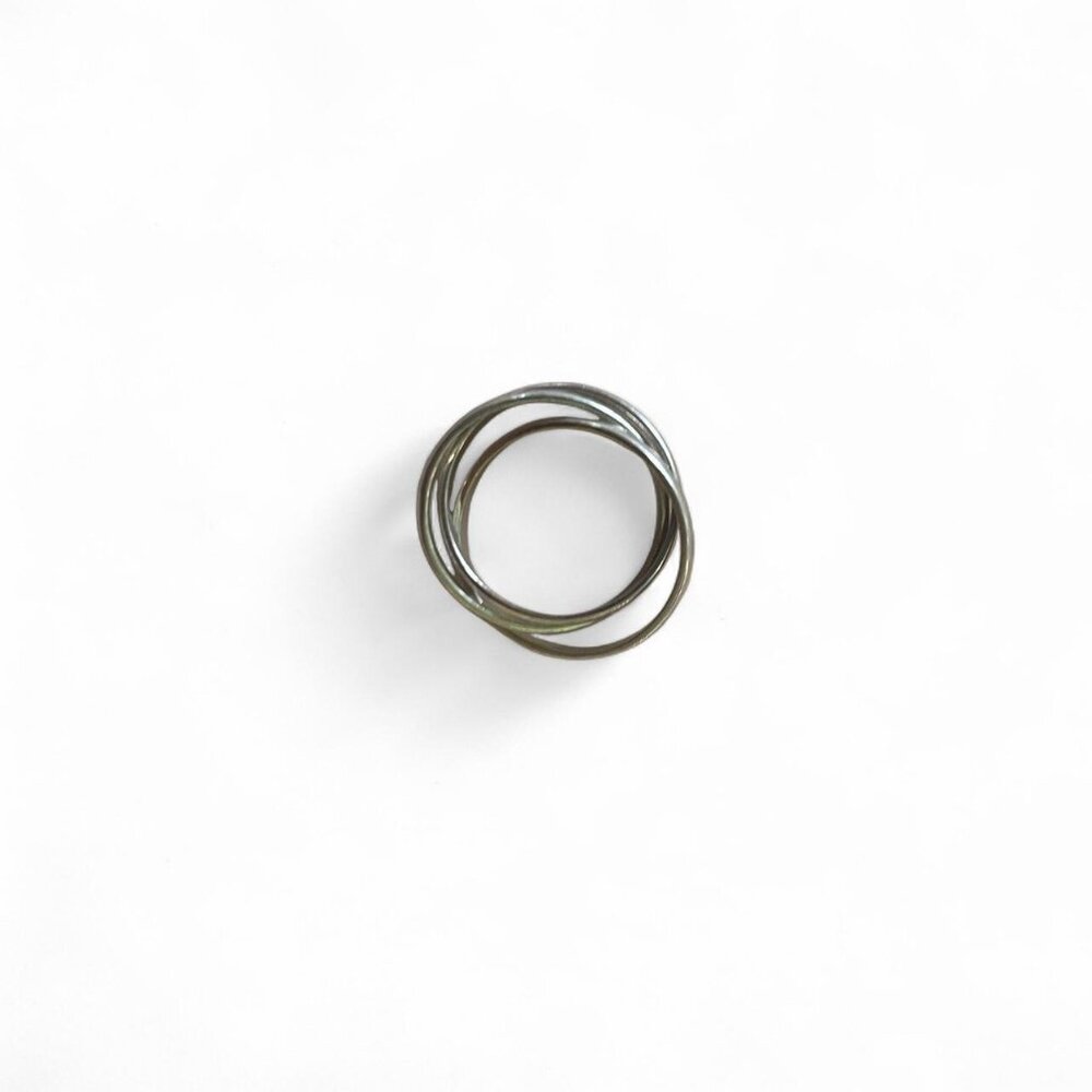 Grey stainless steel knot ring